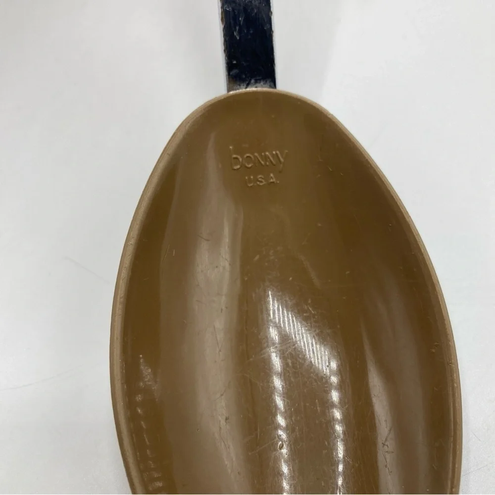 BONNY USA Nylon Solid Serving Spoon Yellow Handle Heat Resistant Vintage
